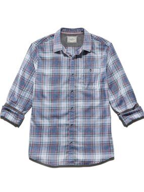 Flag & Anthem Navy/Coral Vintage Plaid Long Sleeve Shirt/12498